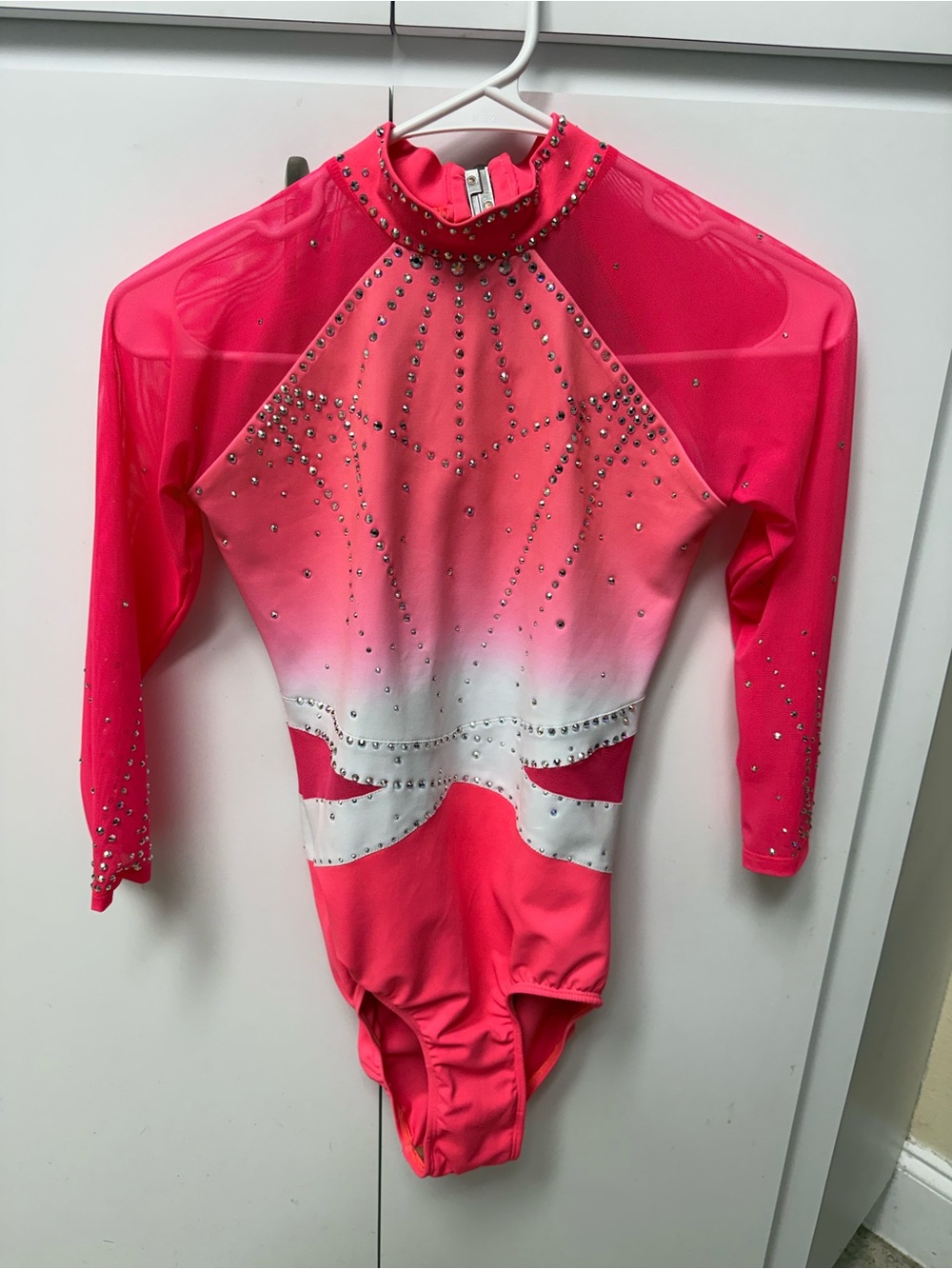 Brand New Sylvia P Competition Gymnastics Leotard Rhinestones Adult Small short